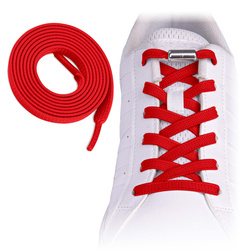 Elastyczne sznurówki do butów bez wiązania Czerwone sportowe BHP S017